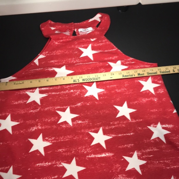 NWT GeeGee red star tank w/keyhole back - Picture 5 of 5